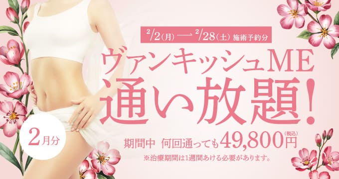 【2/2~2/28施術予約分】ヴァンキッシュME 通い放題！