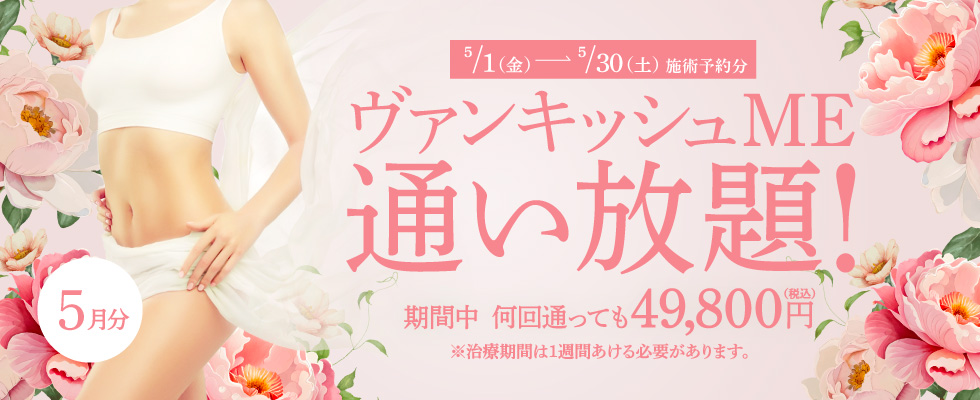 【5/1~5/30施術予約分】ヴァンキッシュME 通い放題!