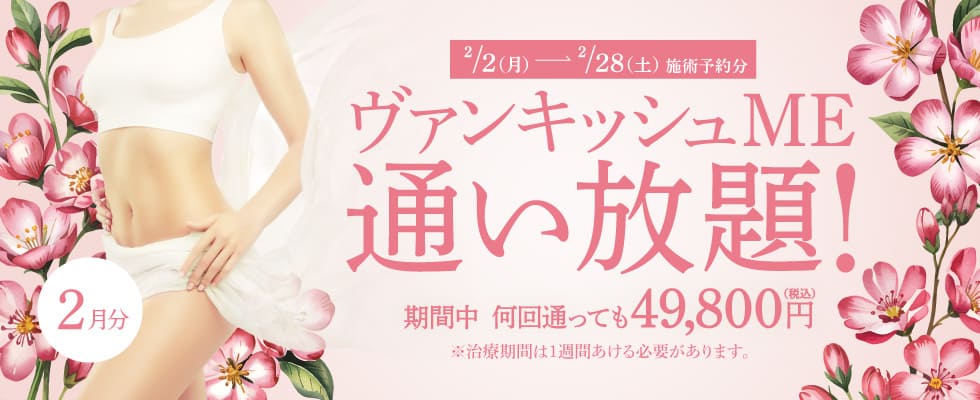 【2/2～2/28施術予約分】ヴァンキッシュME 通い放題！